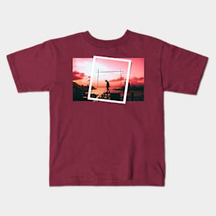 Aesthetic boy under a frame Kids T-Shirt